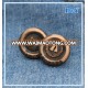 fashion embossed logo jeans button and rivets